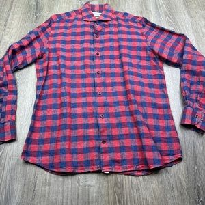 Ledbury Shirtmakers Reserve Collection Men’s Linen Shirt Size 15.5/M